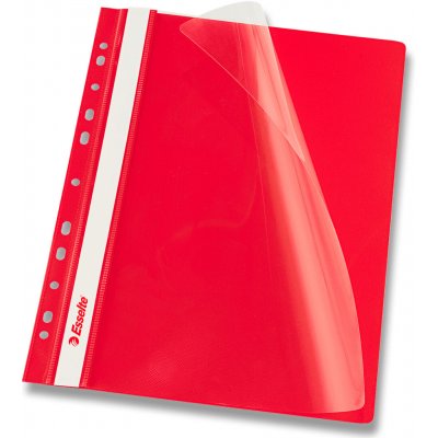Esselte Vivida - plastový rychlovazač - červený, 10 ks – Zboží Dáma