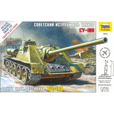 Zvezda stíhač tanků SU 100 Snap Kit 5044 1:72 – Zboží Dáma