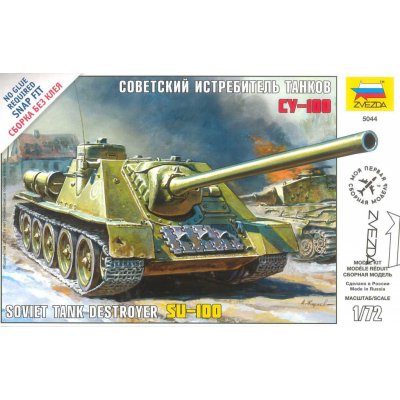 Zvezda stíhač tanků SU 100 Snap Kit 5044 1:72 – Zbozi.Blesk.cz