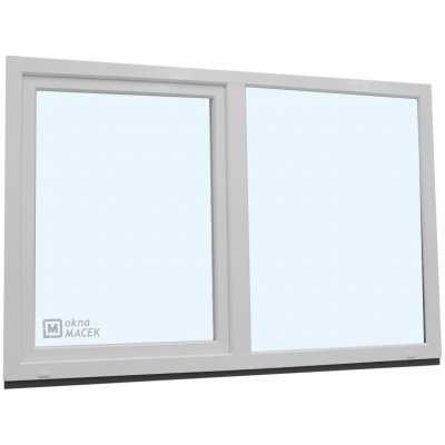 KNIPPING Plastové okno - 70 AD, 2400x1500 mm, FIX/OS, bílá