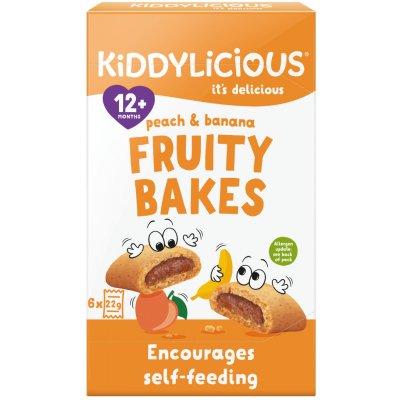 Kiddylicious koláčky broskvovo-banánové 6 x 22 g – Zboží Dáma