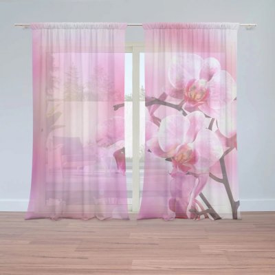 Záclony Květy orchideje: 2 ks - 150x250 cm - Sablio – Hledejceny.cz