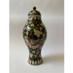 PORCELÁNOVÁ VÁZA S KVĚTY A VÍKEM – Hledejceny.cz