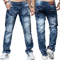 KOSMO LUPO kalhoty pánské KM070 jeans díny