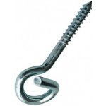 Hák houpačkový s vrutem bílý galvanický zinek 120 x 7,6 mm 1280-08 10 ks – Hledejceny.cz