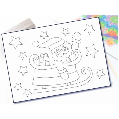 Radost v písku Šablona na pískování santa s dárky A5 148 x 210 mm – Zboží Dáma