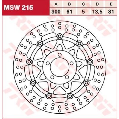 TRW MSW215 brzdový kotouč, přední KAWASAKI ZR 550 ZEPHYR rok 91-99 – Zbozi.Blesk.cz