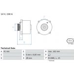 generátor BOSCH 0 986 041 750