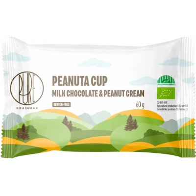 BrainMax Pure Peanuta Cup Čoko košíček s arašídovým krémem BIO 60 g – Sleviste.cz