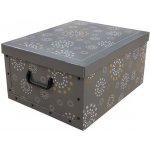 Skládací úložná krabice Compactor Ring - karton box 50 x 40 x v.25 cm, šedá – Hledejceny.cz