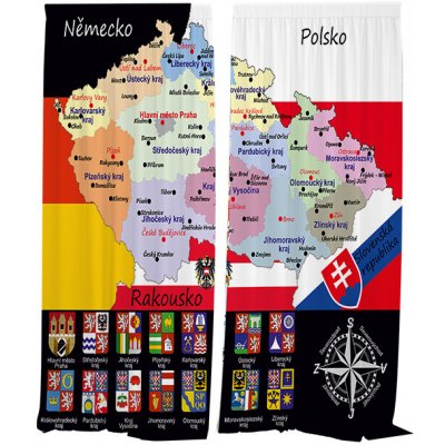 IMPAR Závěsy Česká města (Rozměr : 140x250, Materiál: Interlock) – Hledejceny.cz