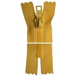 Plastový zip, nedělitelný - 25cm - okrový - WICO - BALENÍ 10 ks – Hledejceny.cz
