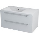 SAPHO WAVE umyvadlová skříňka 89,7x45x47,8cm, levá, bílá (WA092L) WA092-3030 – Zboží Dáma