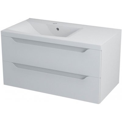 SAPHO WAVE umyvadlová skříňka 89,7x45x47,8cm, levá, bílá (WA092L) WA092-3030 – Zboží Dáma