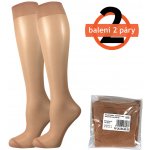 Lady B Nylon 20 DEN Silonové podkolenky 2 páry beige – Zboží Dáma
