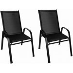 Crossheim C25004 Zahradní židle Relax černé 2 ks – Zbozi.Blesk.cz