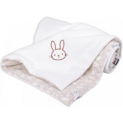 Kaarsgaren Zateplená dětská deka bílá zajíc béžový