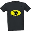 Pánské Tričko Tričko s potiskem pikachu batman pánské tmavě šedá