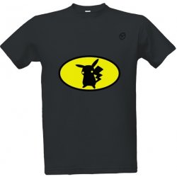 Tričko s potiskem pikachu batman pánské tmavě šedá