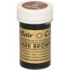 Potravinářská barva a barvivo Sugarflair Gelová barva Dark Brown 25 g