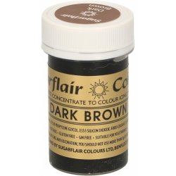 Sugarflair Gelová barva Dark Brown 25 g