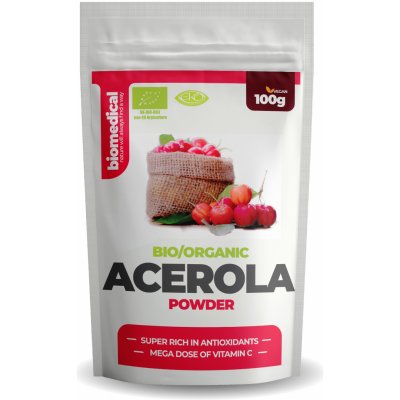 BioMedical Organic Acerola Powder Bio prášek z Aceroly 100g – Hledejceny.cz