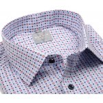 Marvelis Comfort Fit košile krátký rukáv s geometrickými červeno-modrými objekty – Zbozi.Blesk.cz