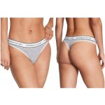 Victoria Secret Tanga Bavlněné Kalhotky šedé – Sleviste.cz