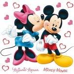 AG Design DKs 1085 samolepící dekorace Disney Mickey Mouse & Minnie 30x30 cm – Zboží Mobilmania