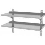 Gastrofans Police závěsná výškově nastavitelná, dvoupatrová, 2-konzole, 1000x400x600 mm, 1000x400x(H)600mm – Zbozi.Blesk.cz