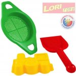 LORI 212 Sítko lopatka a bábovička plastový set na písek 2 druhy – Zboží Dáma