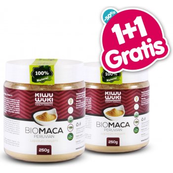 Kiwu Wuki Bio Maca peruánská Forte prášek 250 g Koncentrát 4:1