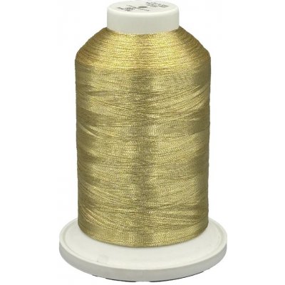 533 - Polyfil - metalická nit - světle zlatá postříbřená - 5.000m – Hledejceny.cz