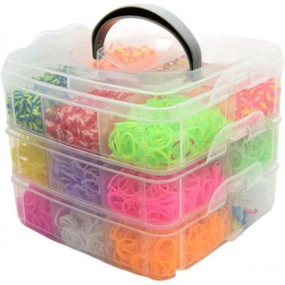 Alltoys Sada gumiček 3 000 ks na výrobu náramků Loom Band box velk – Zboží Dáma