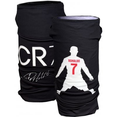 Numberoplus Dětský fotbalový multifunkční nákrčník černý Real Madrid Cristiano Ronaldo CR7 – Zboží Mobilmania