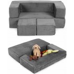 EcoToys TMSRT-16-GY Modulární skládací pohovka pro děti 4 polštáře 100 x 50 cm šedá – Sleviste.cz