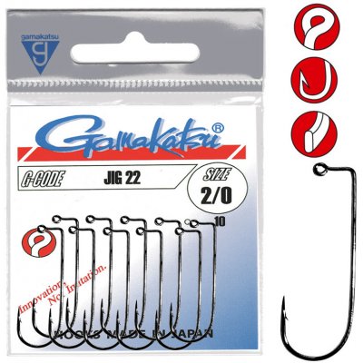 Gamakatsu JIG 22 NKL Hook vel.2 10 ks – Zboží Mobilmania