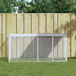 Vidaxl venkovní klec se střechou světle šedá 203 x 98 x 90 cm ocel – Zbozi.Blesk.cz