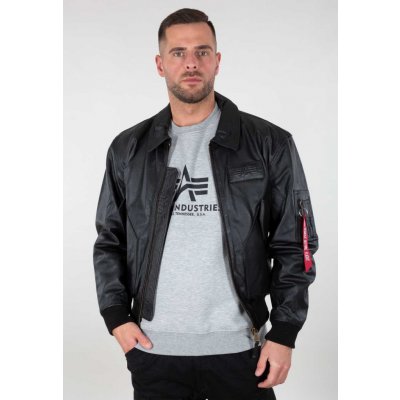 Alpha Industries bunda CWU Leather černá