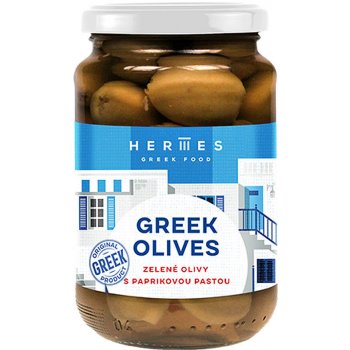 Hermes Zelené olivy s papričkou 190 g