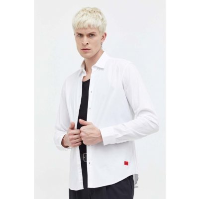 Hugo pánská košile slim s klasickým límcem 50500216 bílá