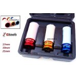 Nástrčné rázové hlavice 1/2" na ALU disky 17, 19, 21mm GEKO – Sleviste.cz