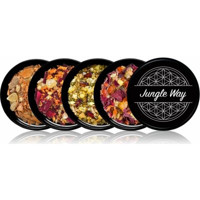 Jungle Way Discovery set Attract Money vykuřovadla 5 g + Deep Relax vykuřovadla 5 g + Open Heart vykuřovadla 5 g + Creative Thoughts vykuřovadla 5 g – Zboží Dáma