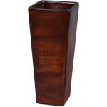 Váza V WOOD 10x10x26cm tm. hnědá mat – Hledejceny.cz