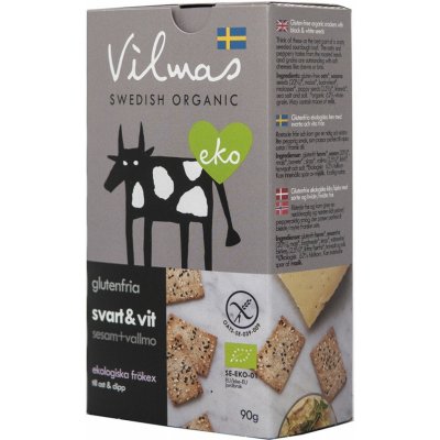 Vilmas Swedish Organic Bio Švédské krekry s mákem a sezamem 90 g – Zboží Mobilmania