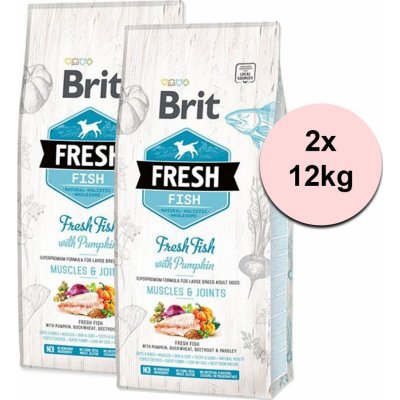 Brit Fresh Fish with Pumpkin Adult Large Muscles & Joints 2 x 12 kg – Zboží Mobilmania