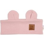 Baby Nellys Čelenka Teddy s oušky pro děti Hand Made - pudrově růžová – Zboží Dáma