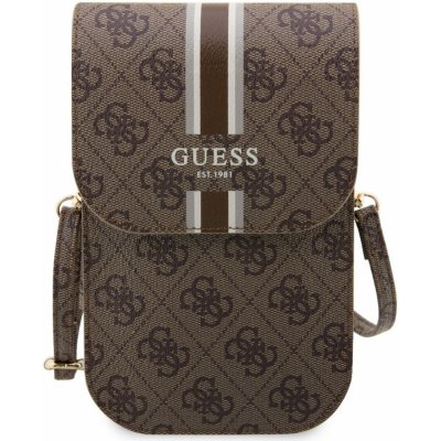 Pouzdro Guess PU 4G Printed Stripes Phone Bag hnědé – Sleviste.cz