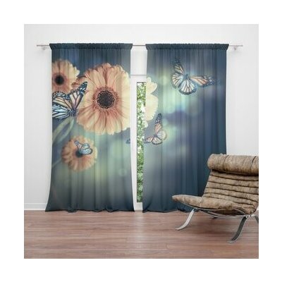 Sablio Závěs Květinová abstrakce: 2ks 140x250cm – Hledejceny.cz