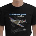 Striker tričko SuperMarine spitfire černá – Sleviste.cz